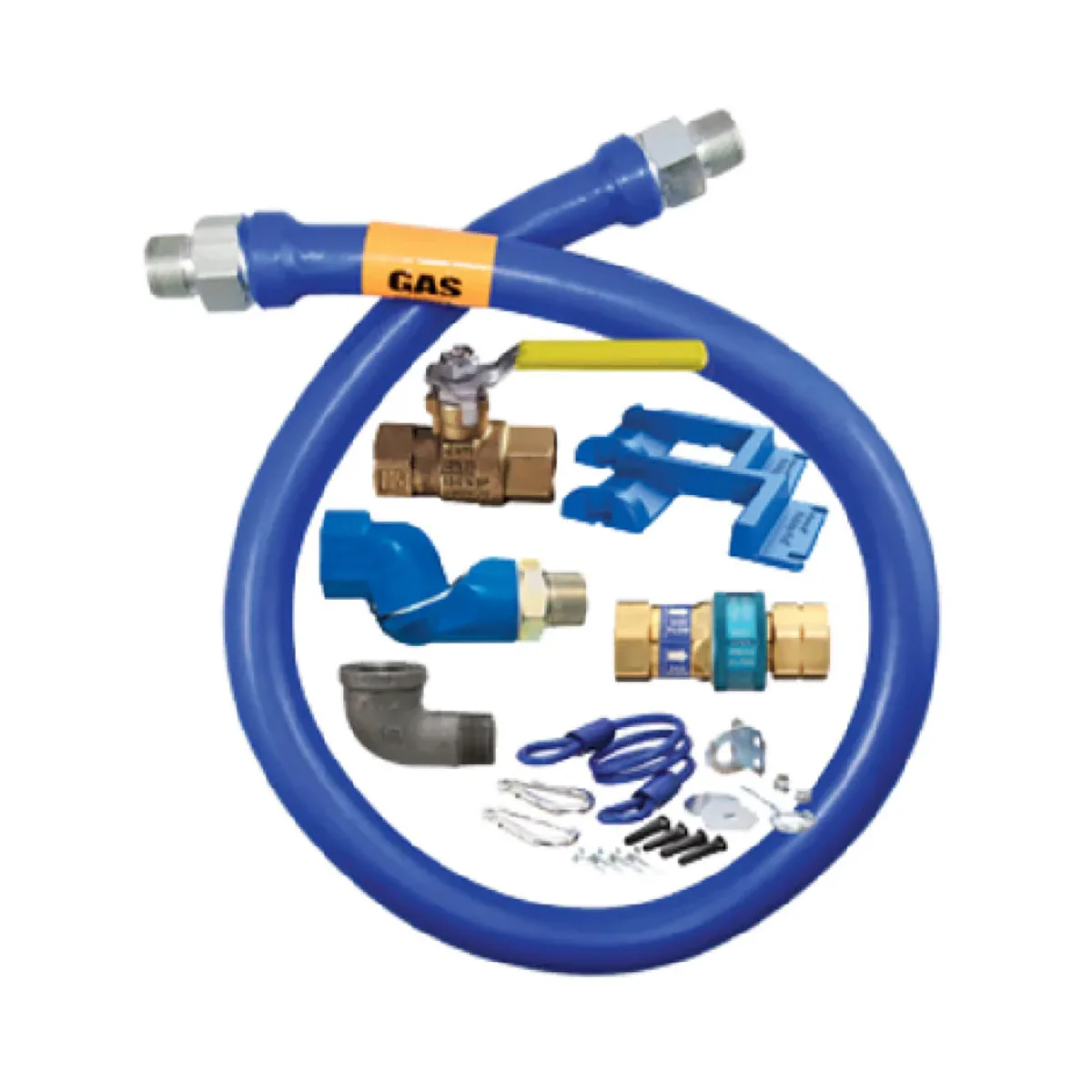 Dormont 16125KITS48PS Deluxe SnapFast 48" Moveable Gas Connector Kit w/ Safety-Set, 1-1/4" Diameter