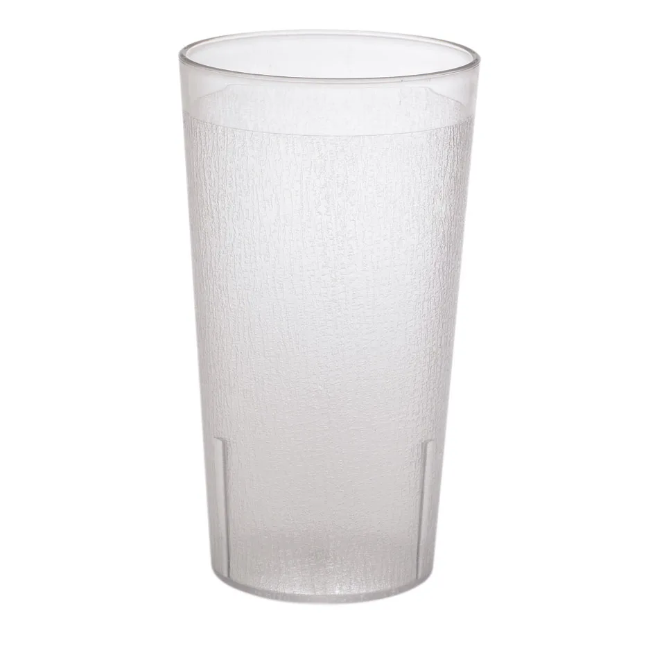 Cambro 3200P2152 Clear SAN Tumbler, 32 oz 3‑15/16″ Top Dia, Textured, Dishwasher Safe, Made in USA