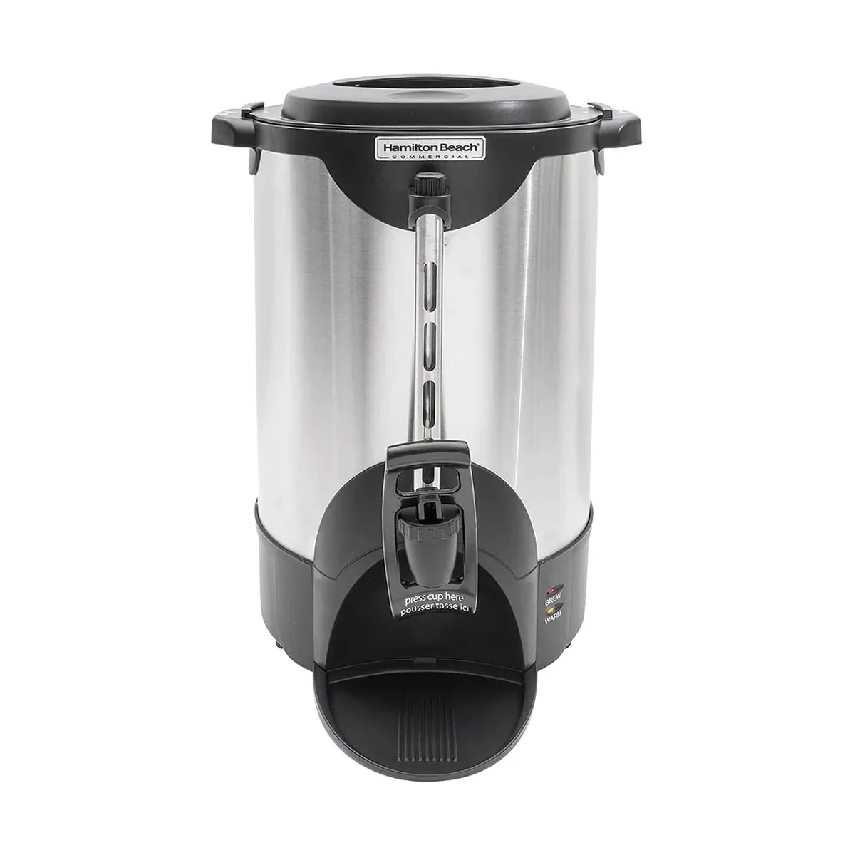 Hamilton Beach HCU040S - Coffee Urn, 40 Cup Capacity, Double Wall Insulation, 1.44kW - 120V