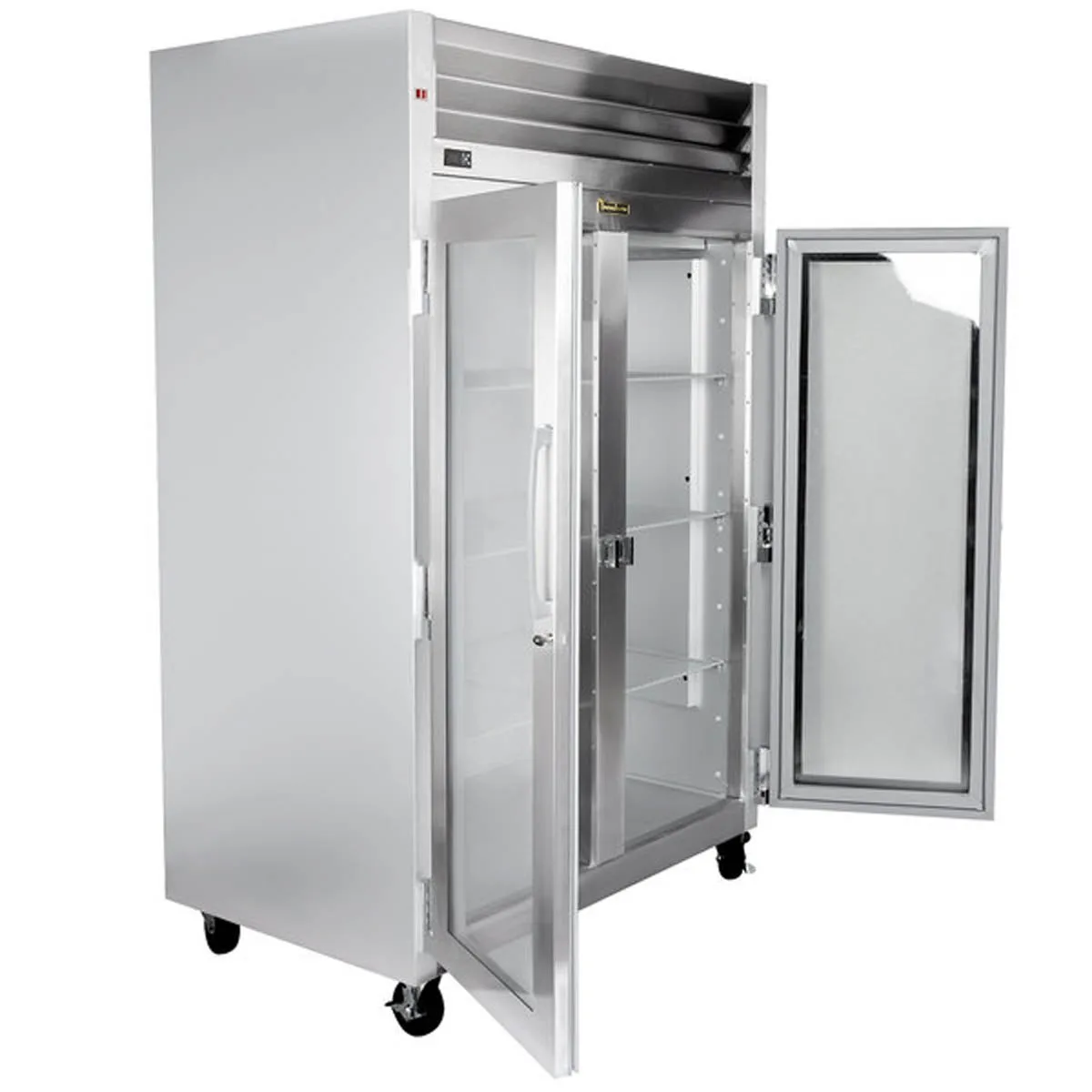 Traulsen G21010 52" 2-Section Reach-In Refrigerator w/ 2 Glass Doors (hinged left/right), Top Mount, 46.9 cu. ft.