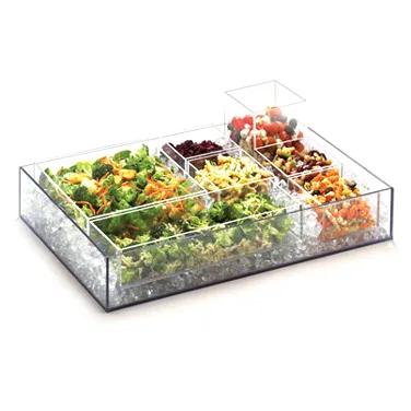 Cal-Mil 1398-12 Clear PETG Ice Display Housing, Rectangular 24" W, 32" D, 4-1/4" H, BPA‑Free