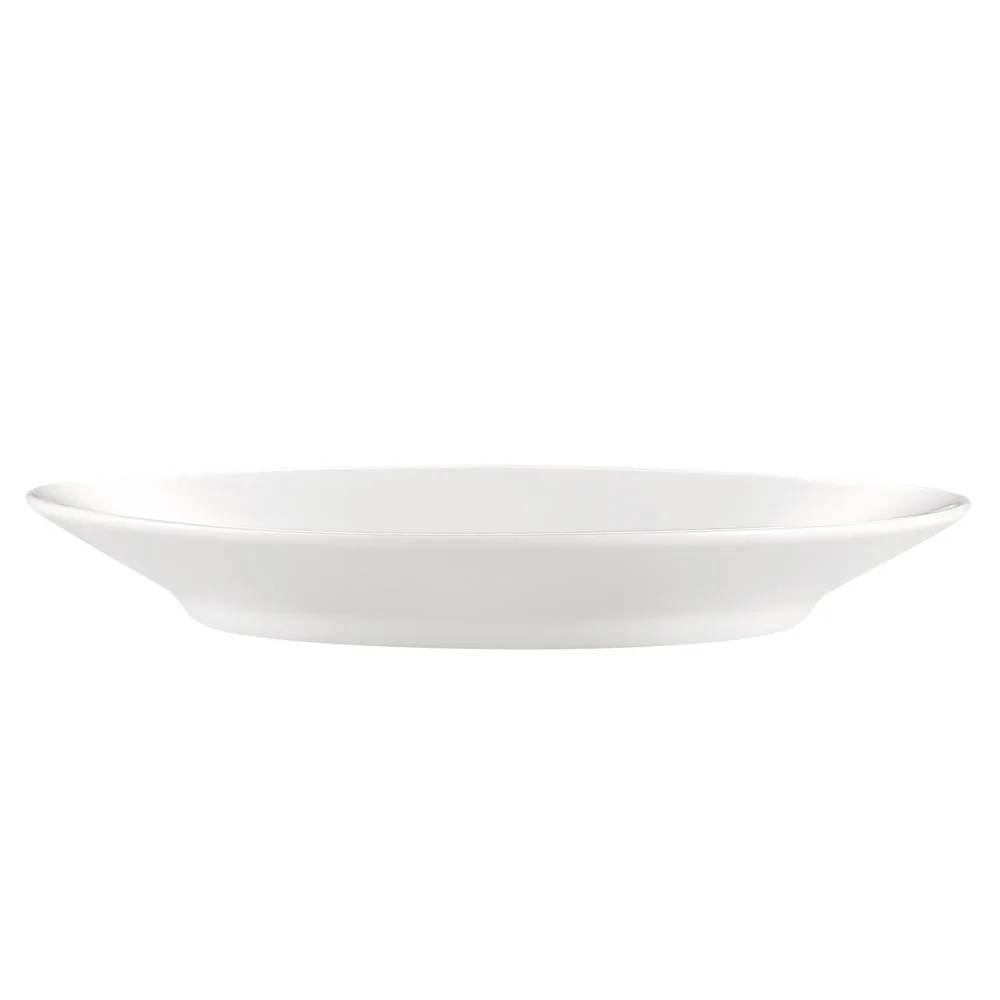 CAC China RCN-TB21 Stadium Bowl, 11" Dia x 1.5" H, Round Porcelain, White, Dishwasher Safe - 1 Dozen