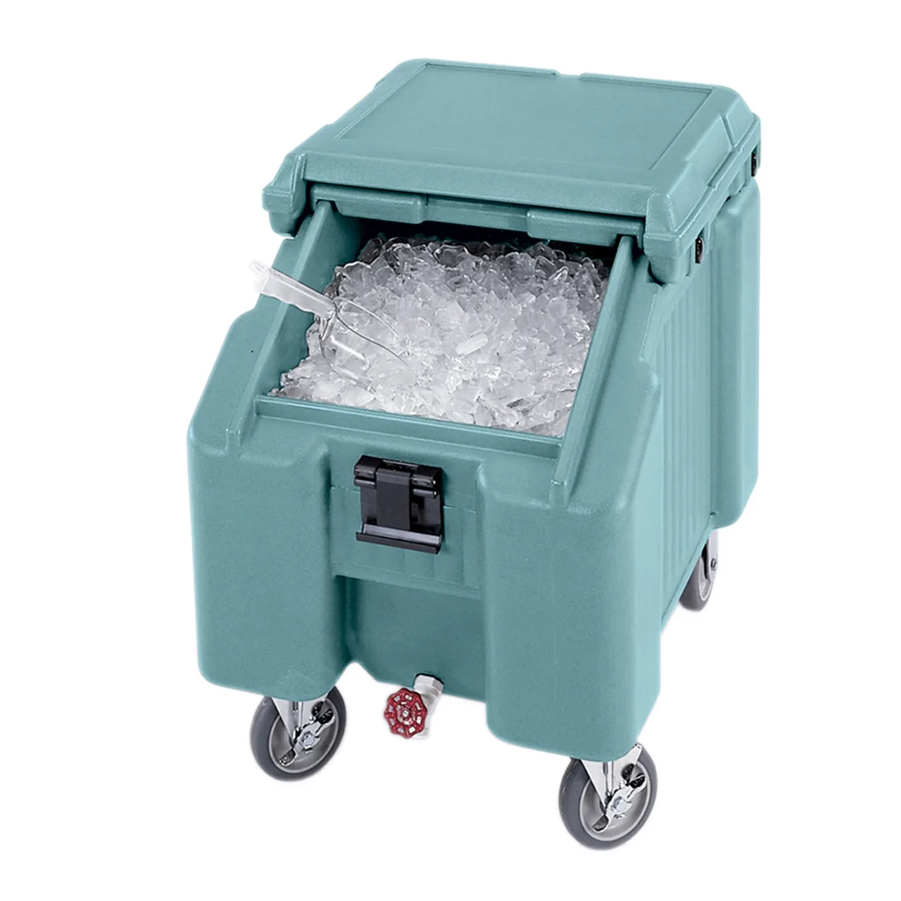 Cambro ICS100L4S401 Plastic Mobile Ice Bin / Ice Caddy, 100 lb, Slate Blue