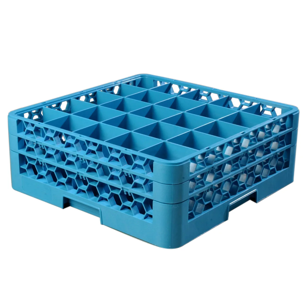 Carlisle RG25-214 OptiClean Dishwasher Glass Rack, 25 Compartments, Blue, Polypropylene, 3-1/4" Diameter, 6-3/4" Height