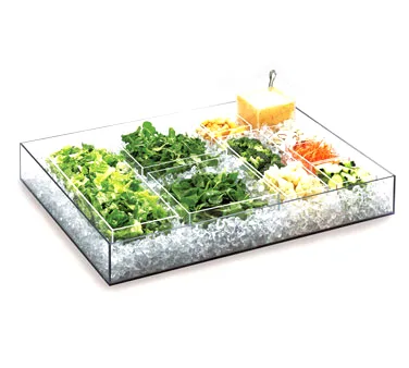 Cal-Mil 1399-12 Clear PETG Ice Housing, 16x24x4.25 In, Rectangular, BPA‑Free, 20‑29" Width, Non‑Lit