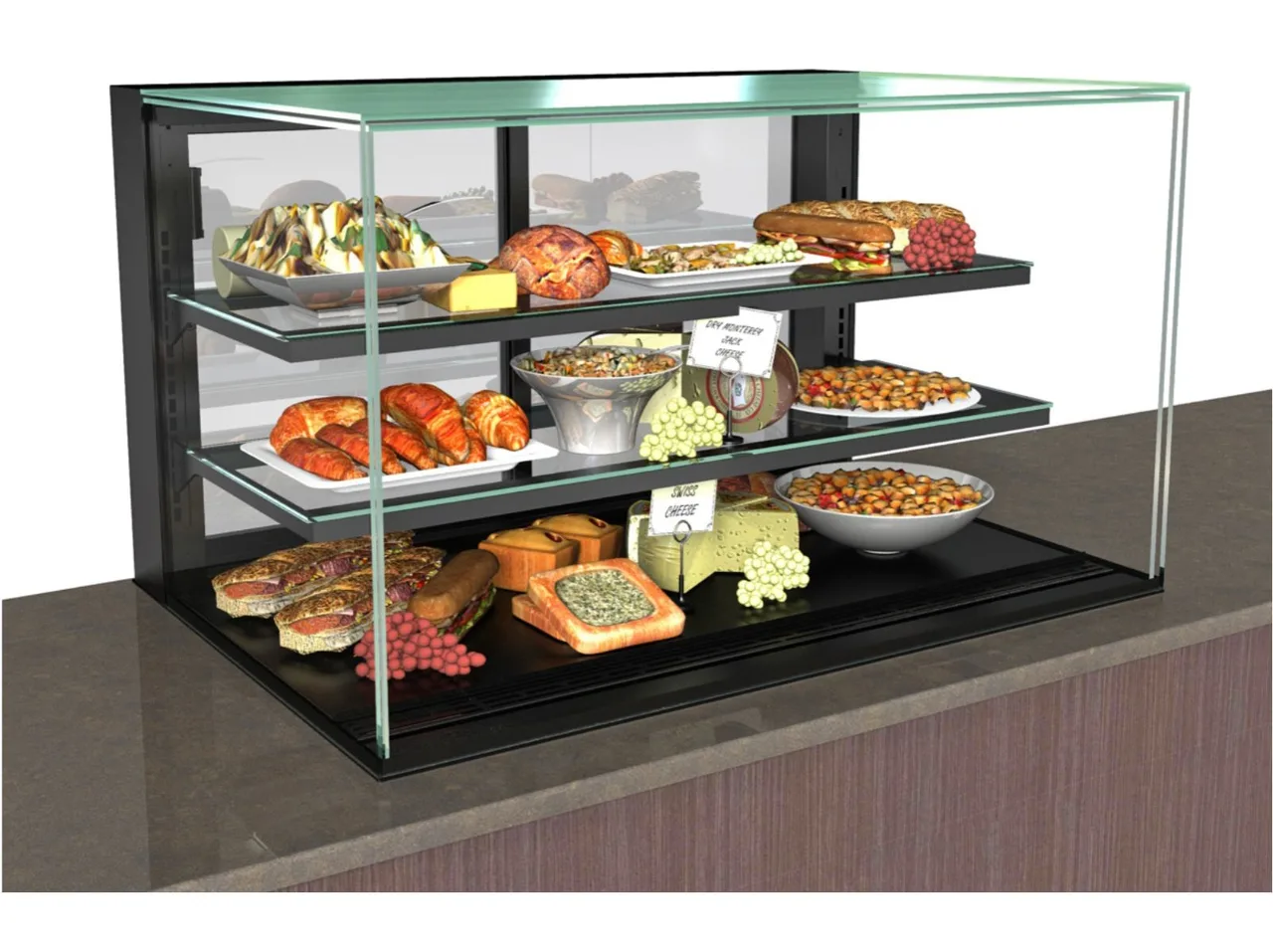 Structural Concepts NE3627RSV 36" Reveal Full Service Refrigerated Slide In Counter Case