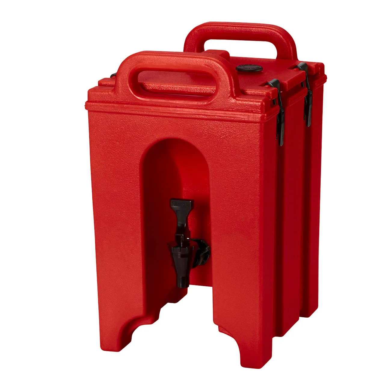 Cambro 100LCD158 Camtainer 1.5‑Gallon Insulated Dispenser, Hot Red, 10‑3/8" W x 11‑1/2" D x 17‑1/4"H