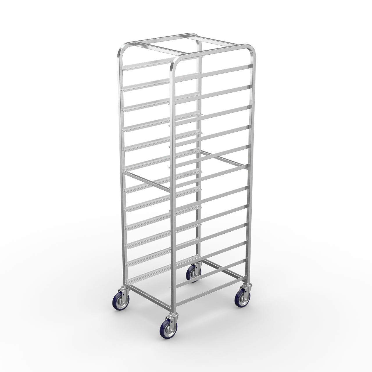 Winholt SS-1812B Stainless Steel 12 Pan Full Height Mobile Pan Rack w/ 5" Casters