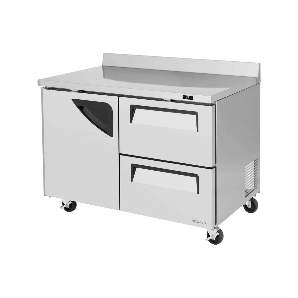 Turbo Air TWR-48SD-D2-N 48" 2-Section Worktop Refrigerator w/ 1 Door & 2 Drawers, 12 cu. ft.