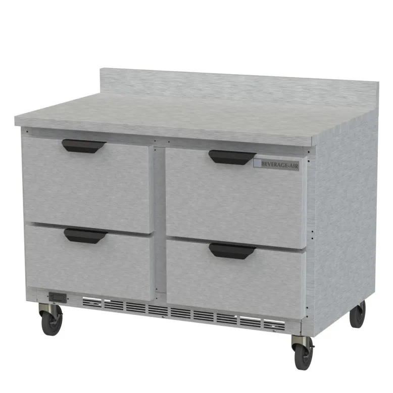 Beverage Air WTFD48AHC-4-FIP 48" 2-Section Worktop Freezer w/ 4 Drawers, 11.4 cu. ft.