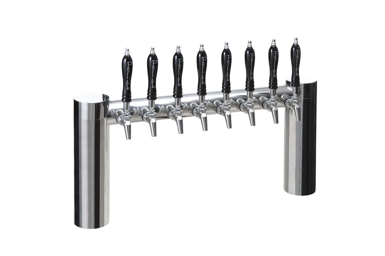 Perlick 4072-12PO-SS Avenue H-Pipe Draft Beer Dispensing Tower, 12 Faucets
