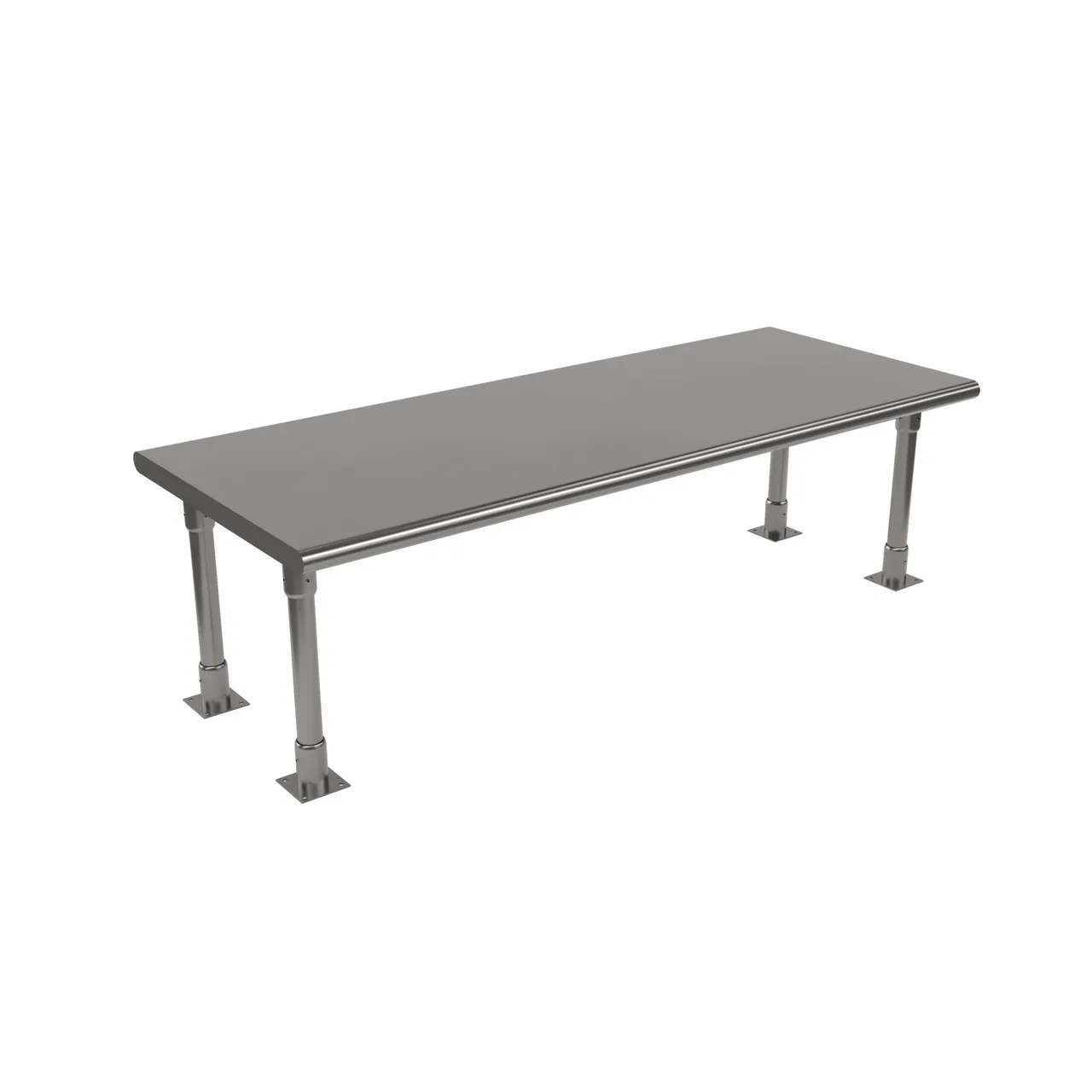 BK Resources BK-OSS-2460BN Single Overshelf, Table Mount, 60"W X 24"D