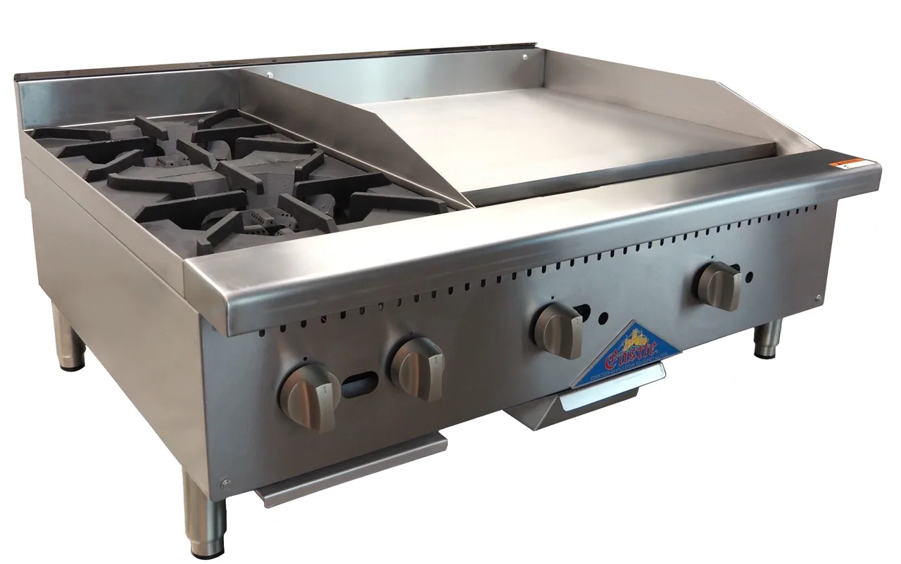 Comstock-Castle CS12HP-24G 36" Countertop Gas Griddle/Hotplate Combo, Manual Controls, 110.000 BTU