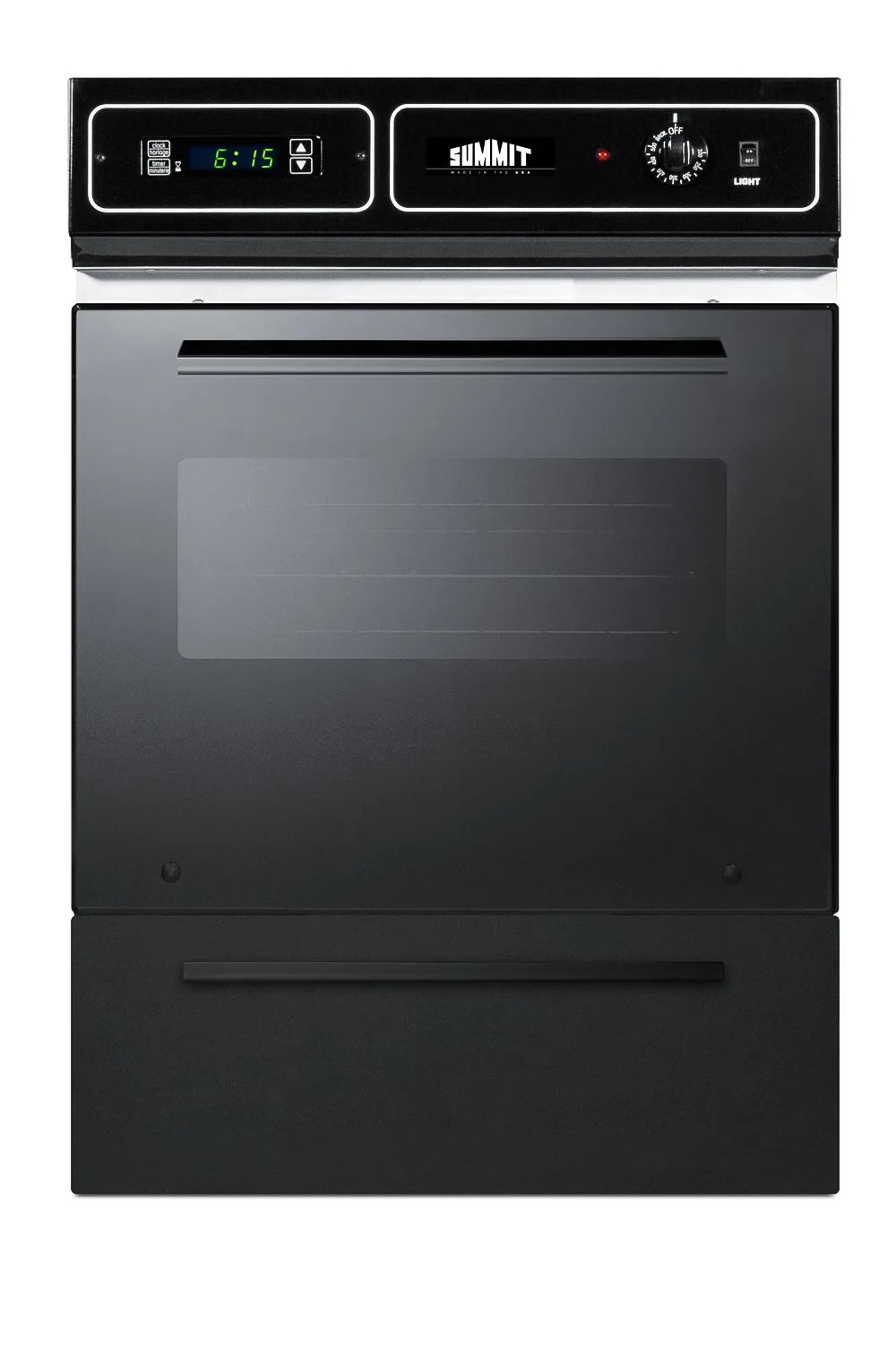 Summit TEM715DK Residential Wall Oven, 115V Electric, 24" Wide, Black Glass Door