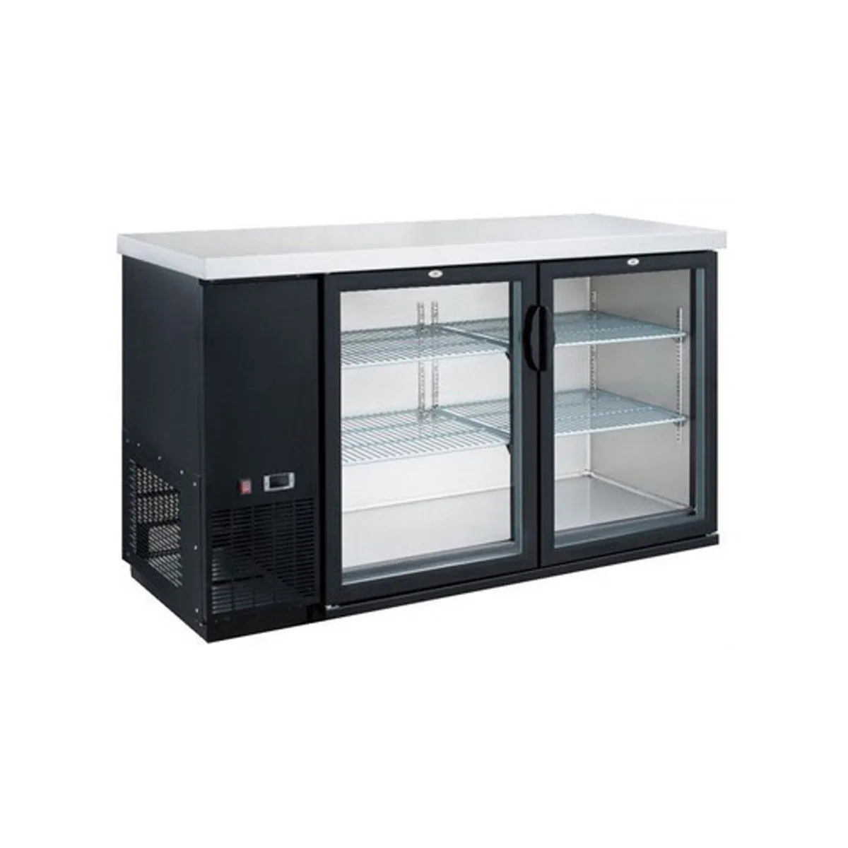 Dukers Appliance Co DBB48-H2 49" Refrigerated Back Bar Cabinet w/ 2 Glass Doors, 11.23 Cu Ft