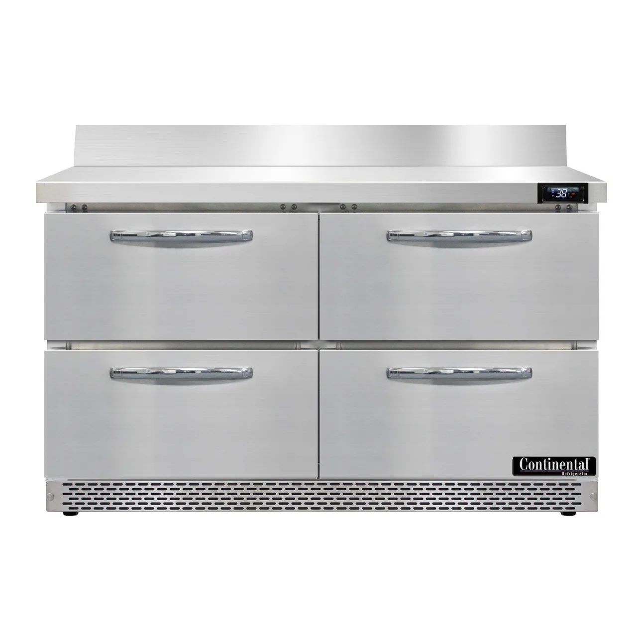 Continental Refrigerator SW48NBS-FB-D 48" 2-Section WorkTop Refrigerator w/ 4 Drawers, 13.4 cu. ft.