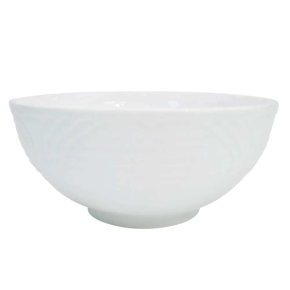 CAC China CRO-15 Corona Nappie Bowl, 15 Oz., 5-3/4" Dia. x 2-3/4" H, Porcelain, Super White - Dozen
