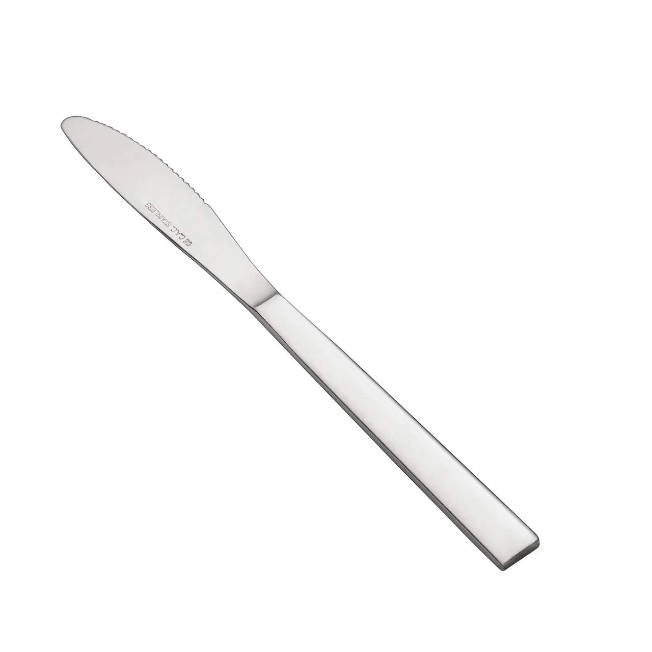 CAC China 2002-08 Windsor Dinner Knife, 8" Length, Solid Handle, 18/0 Stainless Steel - 1 Dozen