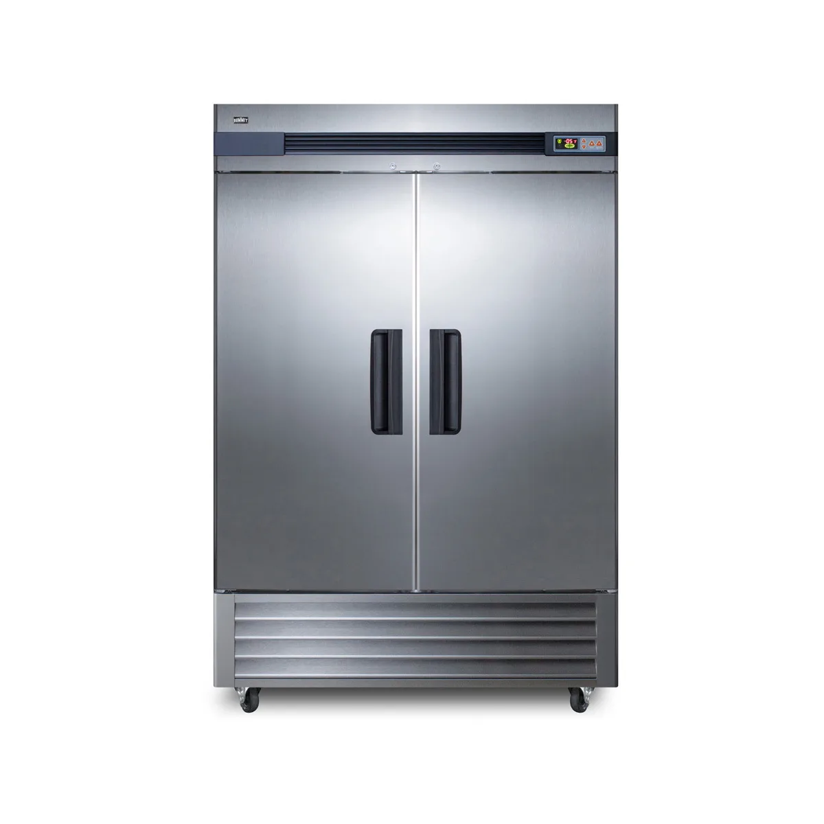 Summit SCFF497 56" Two Section Solid Door Reach-In Freezer, All Stainless Steel, 49 cu. ft.