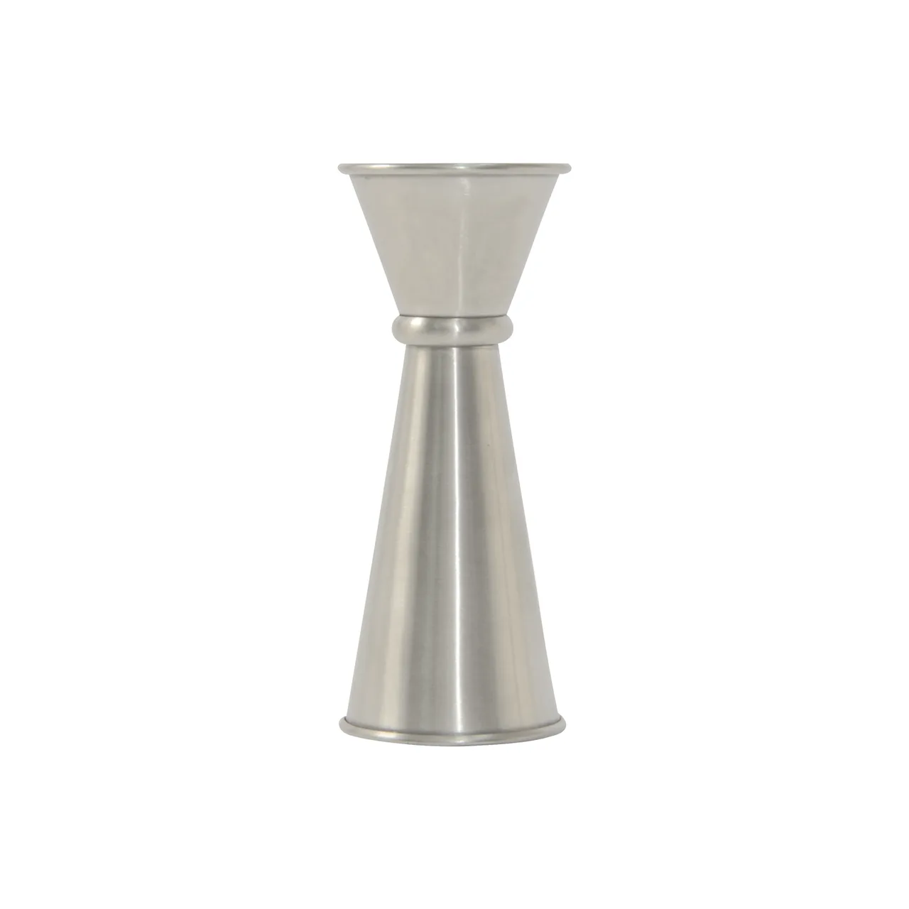 CAC China JGS1-0510 Japanese-Style Jigger, 1/2 oz. x 1 oz., Rolled Edge, Stainless Steel