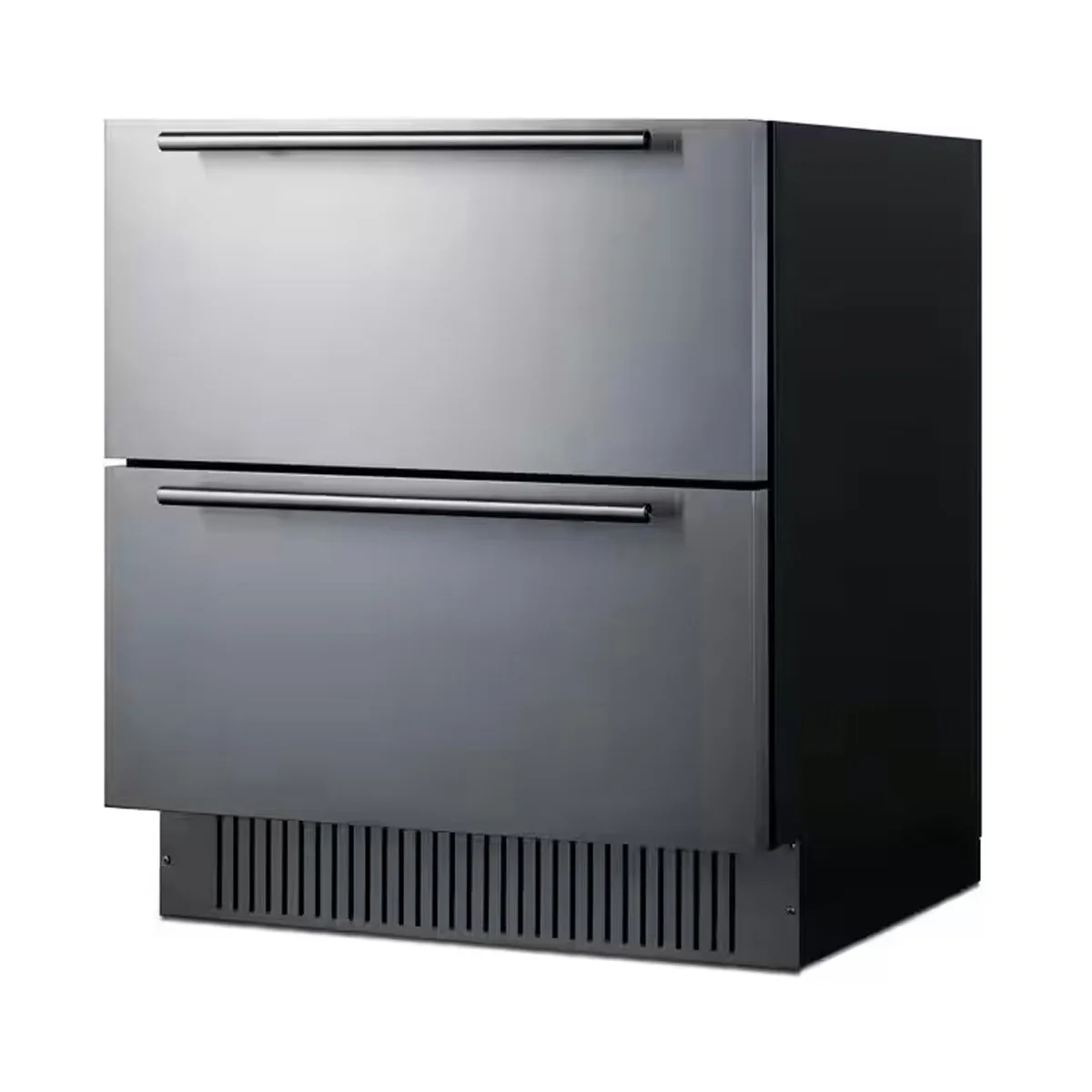 Summit SPR3032D 30" Built-in Outdoor Stainless Steel 2-Drawers Refrigerator in Black, 5.4 cu ft.