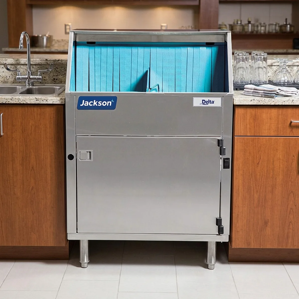 Jackson WWS DELTA 1200 25" Rotary Undercounter Glasswasher, Low Temp - 1200 Glass/Hr -208V 