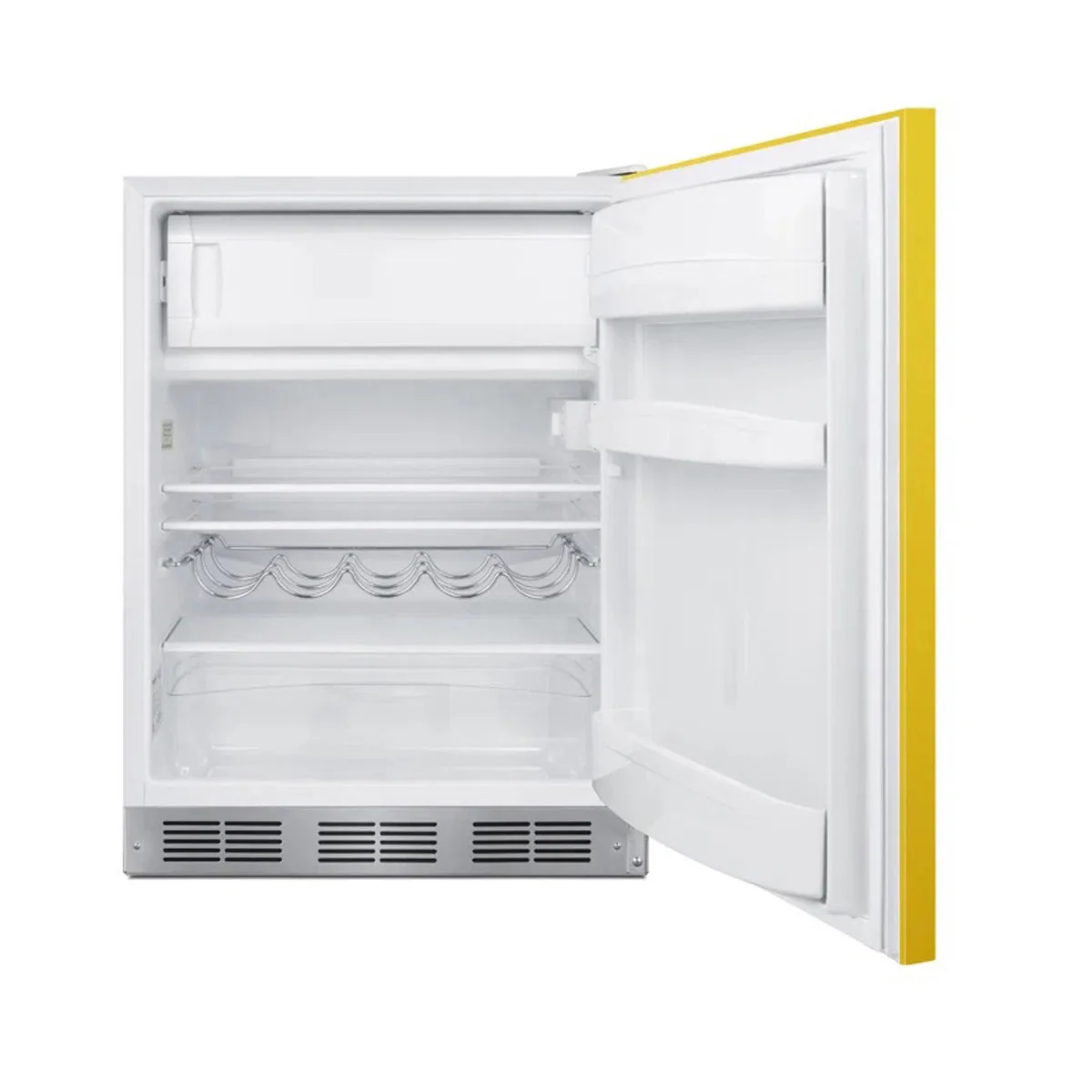 Summit BRF611WHYADA 23" Undercounter Freezer in White, w/ Saffron Gold Door, ADA Compliant, 5.1 cu. ft.