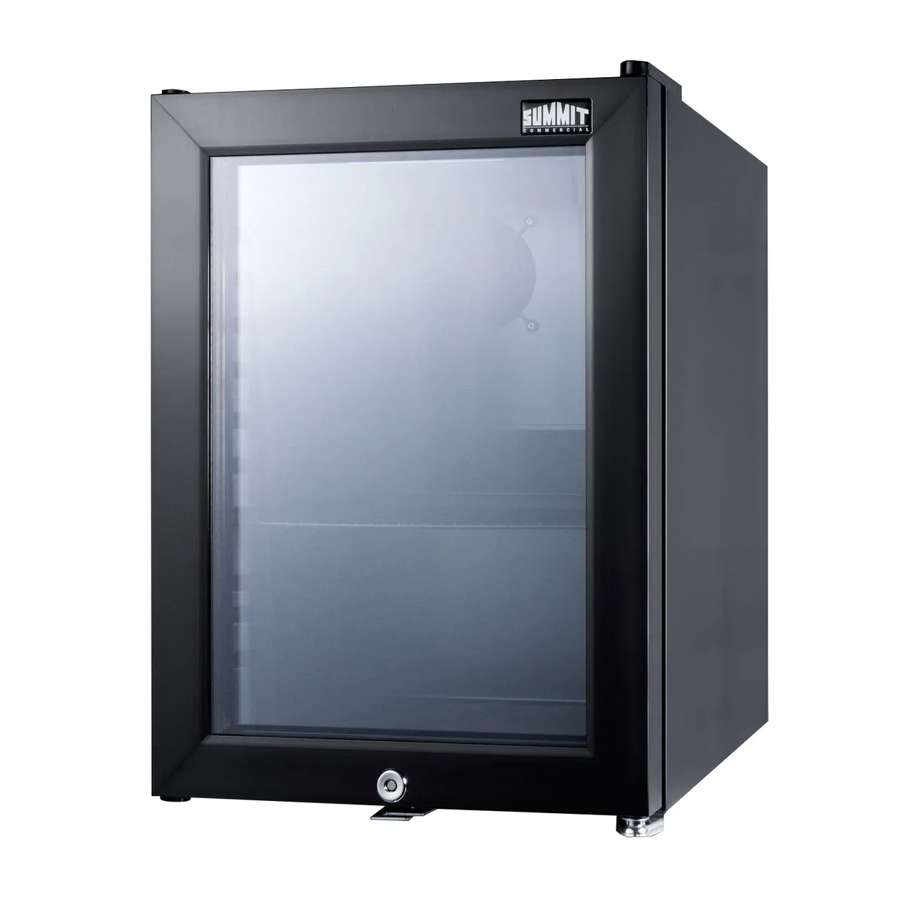 Summit SCR114L Glass Door Beverage Merchandiser, 0.85 cu.ft, Black, Reversible, Thermostat, 115V