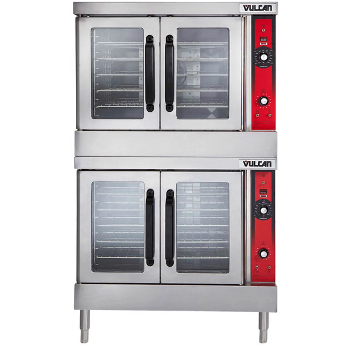 Vulcan VC66GD Full Size Gas Convection Oven with Double Deck, Bakery Depth, 100.000 BTU