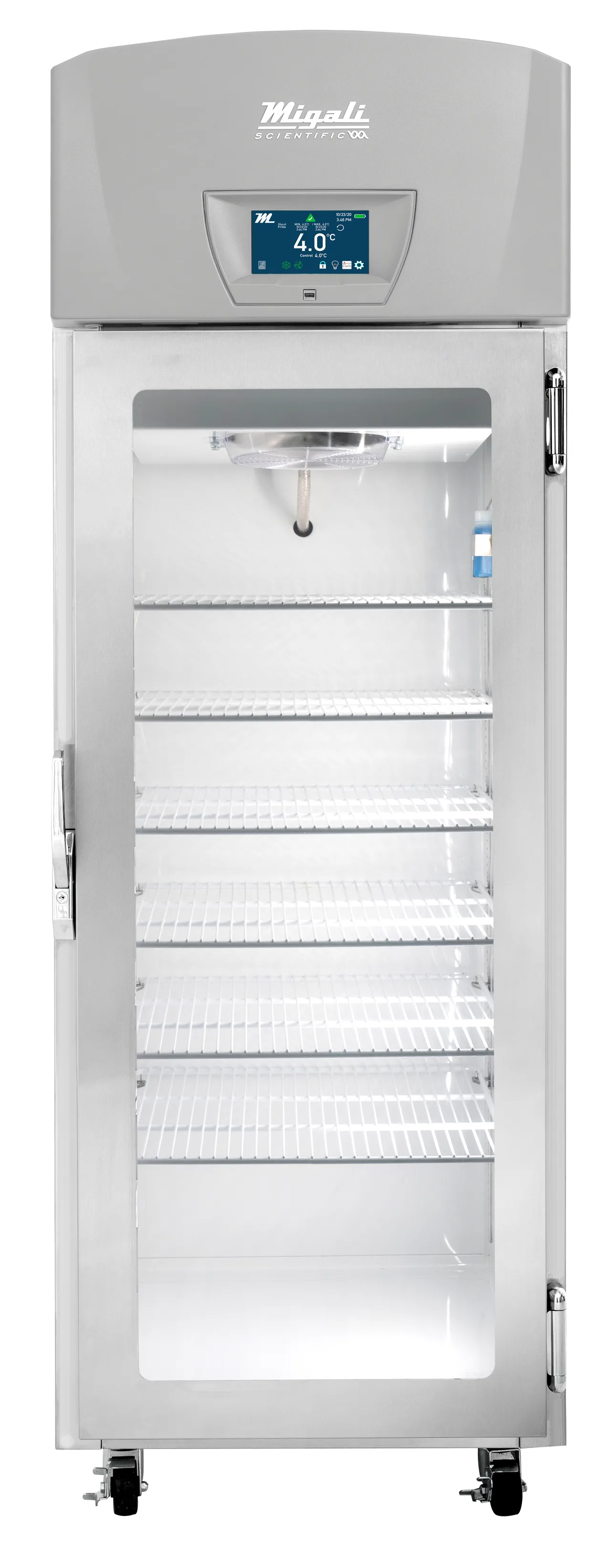 Migali EVOX-1RG-LB 27" Glass Door Medical Refrigerator, 20.2 cu ft, Stainless Steel Exterior, 115V