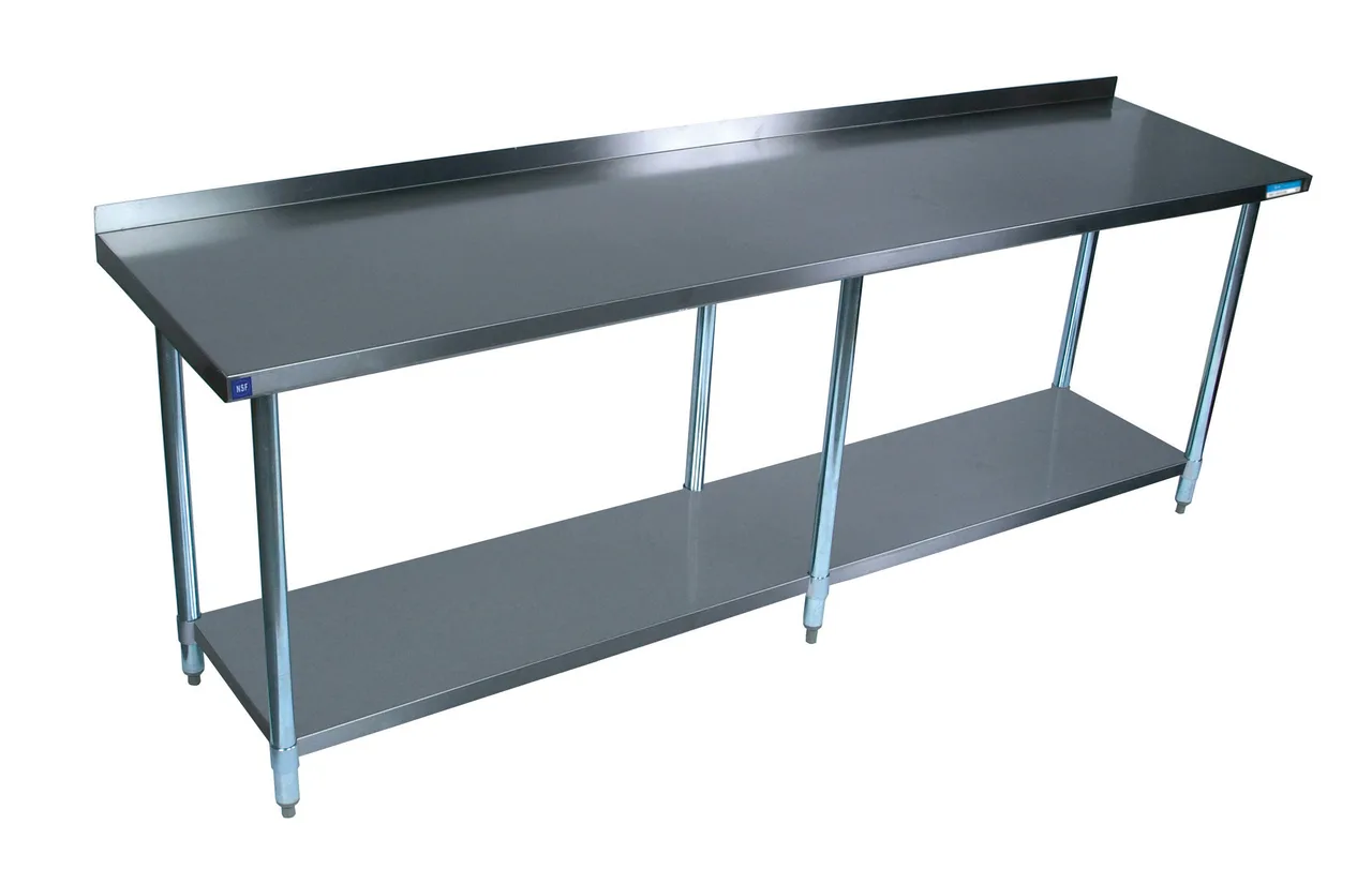 BK Resources SVTR-1884 Work Table with Undershelf, 84"W X 18"D X 34-3/4"H
