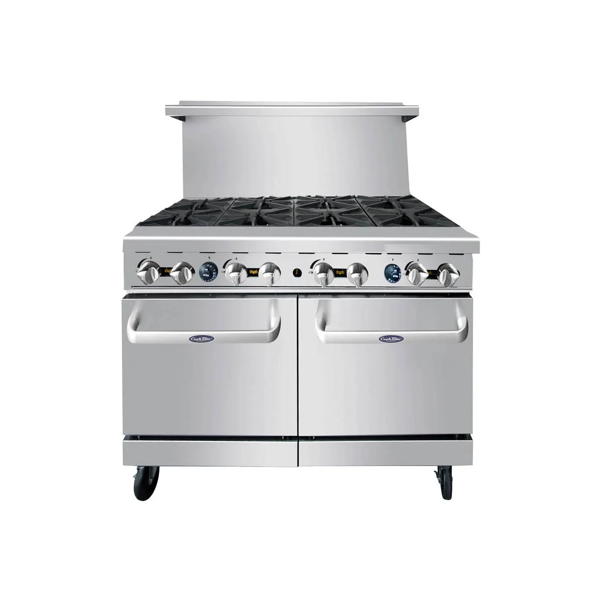 Atosa USA AGR-8B-NG 48" Gas Restaurant Range w/ (8) Open Burners & (2) Ovens, 304.000 BTU