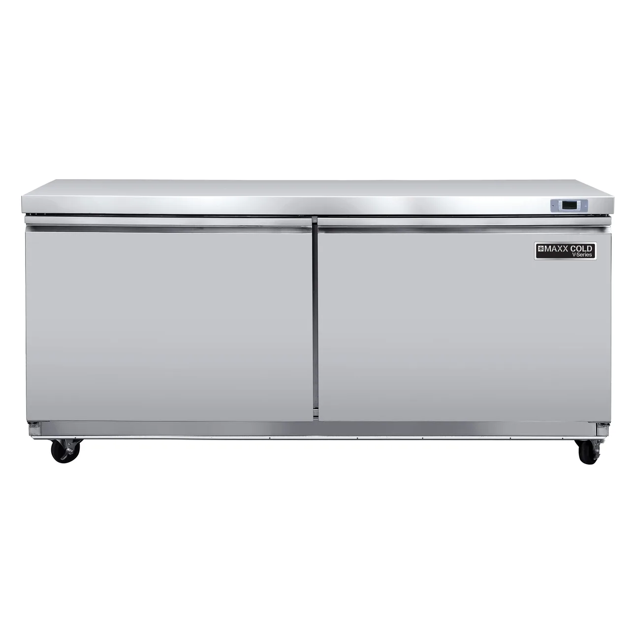 Maxx Cold MVR60UHC 60" 2-Solid Door Undercounter Refrigerator, Stainless Steel, 18.5 cu. ft.