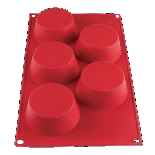 Thunder Group PLBM003S Baking Mold, 4-3/5 Oz. -40° - 550°F Temperature Range (5) Muffin Cavities