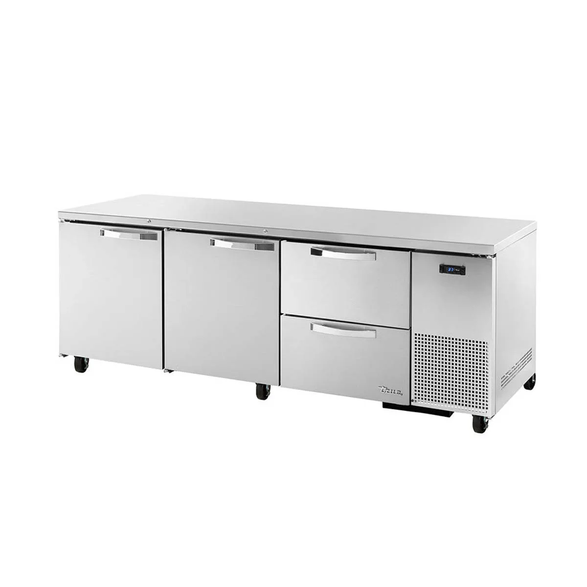 True TUC-93D-2-HC~SPEC3 93" Undercounter Refrigerator w/ 3 Sections, 2 Doors, 2 Drawers