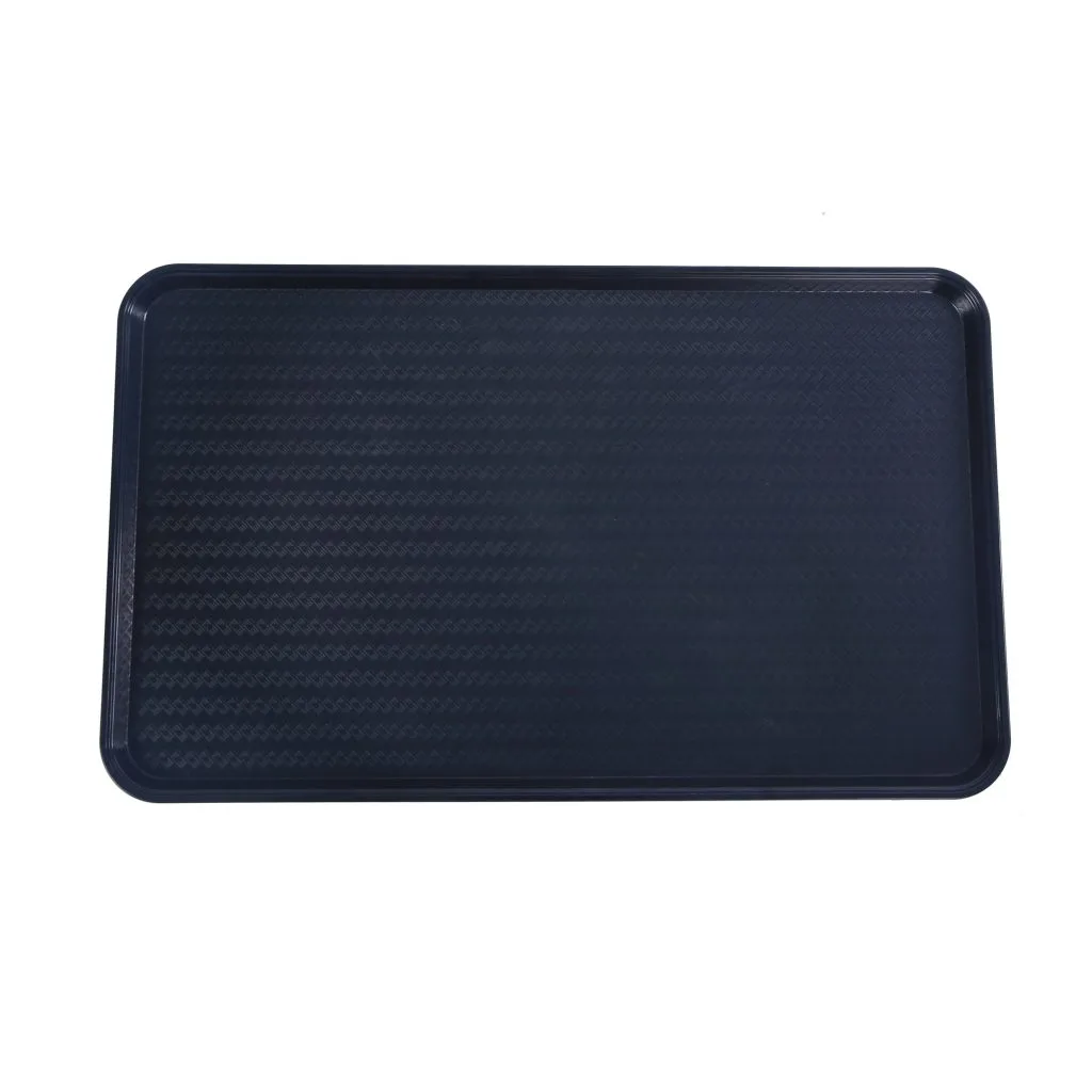 Omcan USA 81103 Rectangular Bakery Display Tray, 30" X 18" X 3/4" ABS Plastic, Black