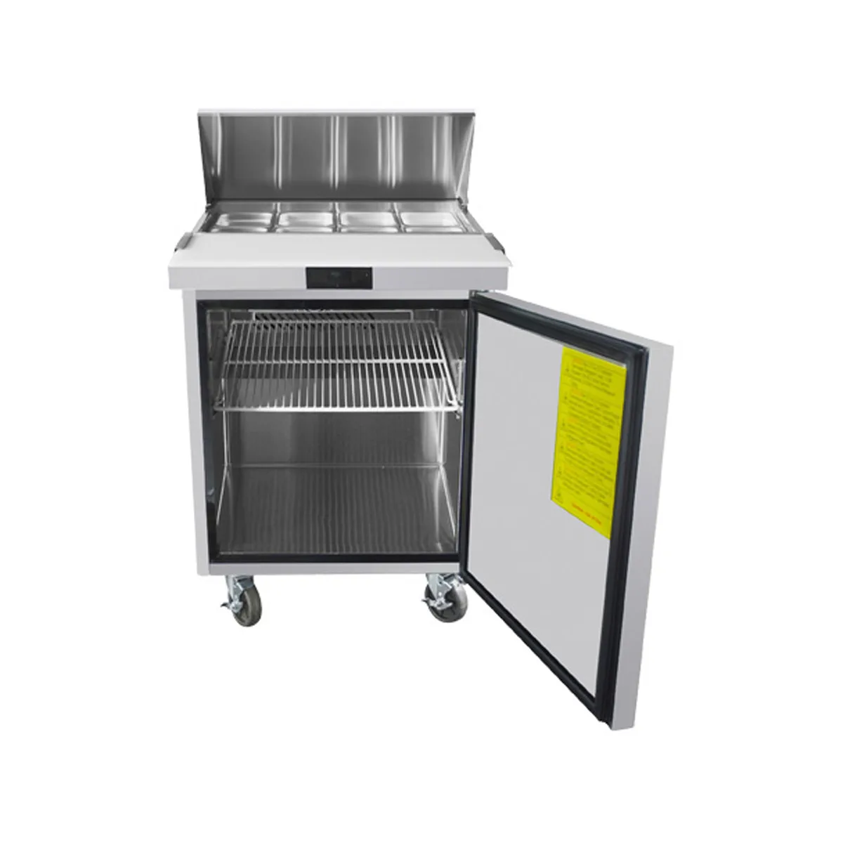Atosa USA MSF8301GR 27" One Section Sandwich/Salad Prep Table w/ 1 Door, 8 Pans, 7.2 cu. ft.