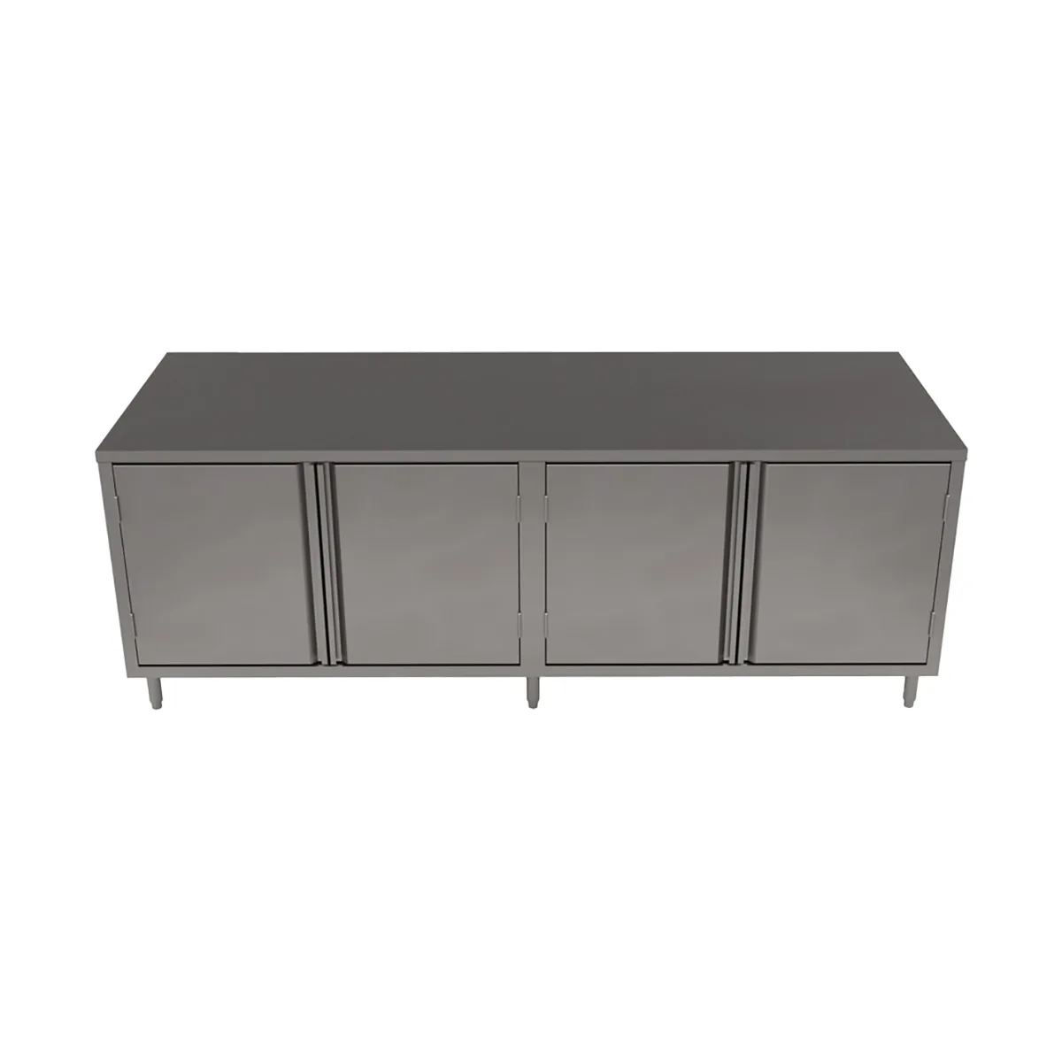 BK Resources CST-36120H 120" Cabinet Base Hinged Doors Work Table with 4 Doors