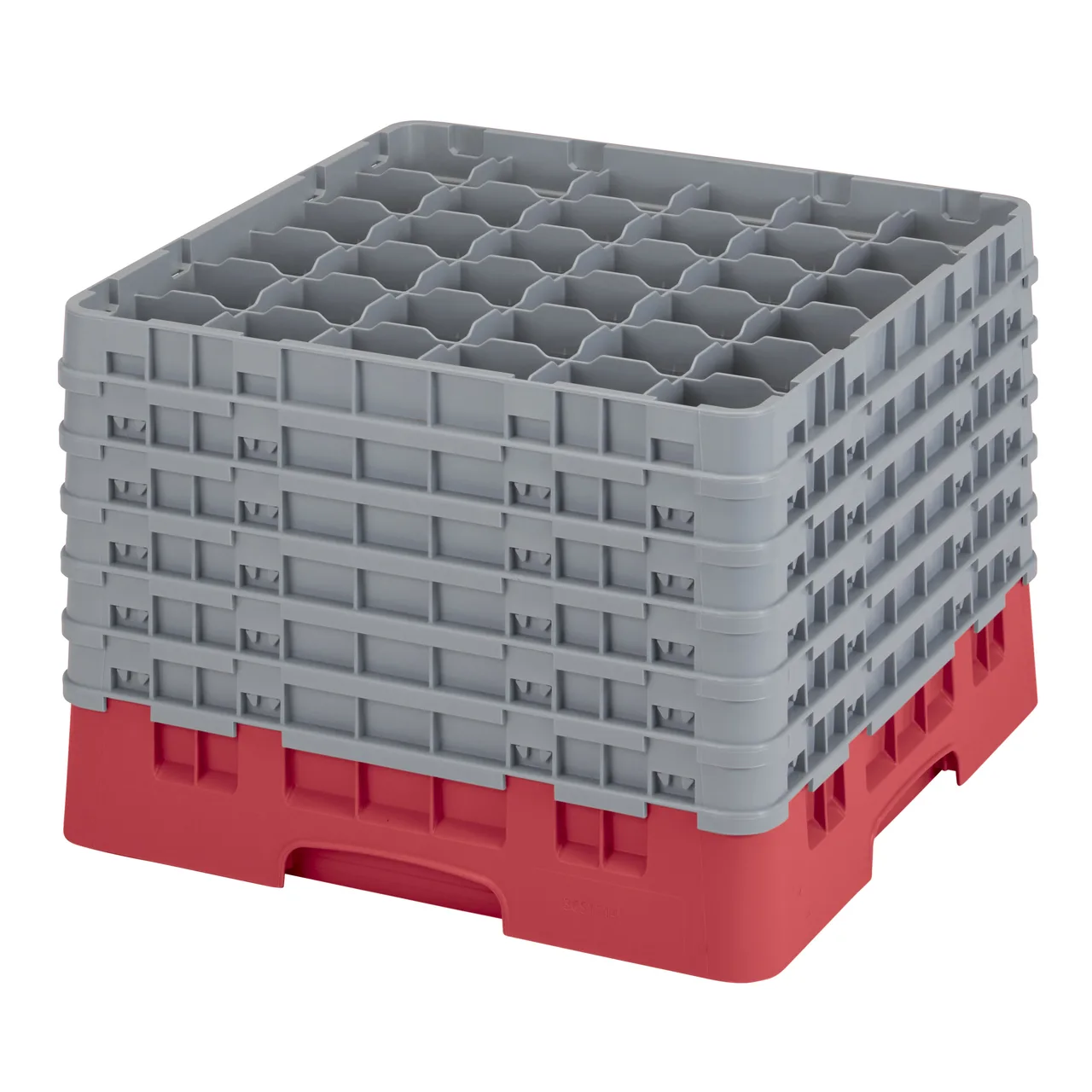 Cambro 36S1214163 Camrack Glass Rack, Red, Full Size, 36 Compartments, 2-7/8" Max Dia, 12-5/8" Max Height