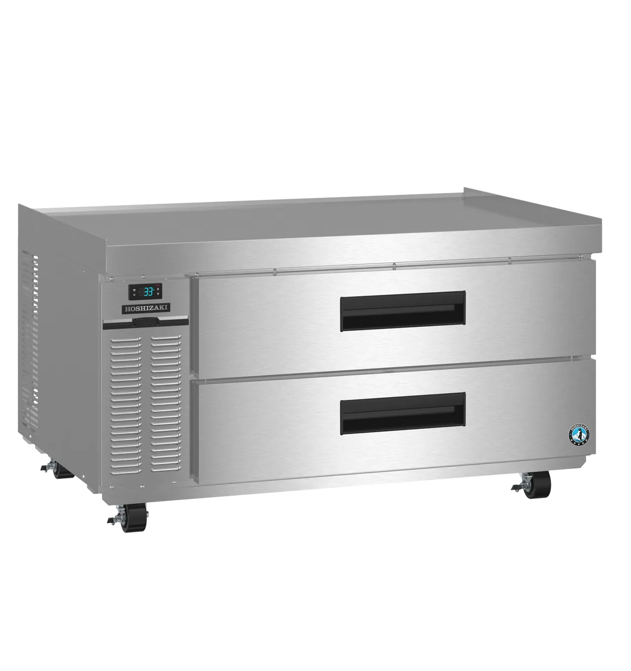 Hoshizaki CR49B-L 49" 2 Drawers Refrigerated Chef Base, Marine Edge Steel Top, 1/5 HP, ENERGY STAR®