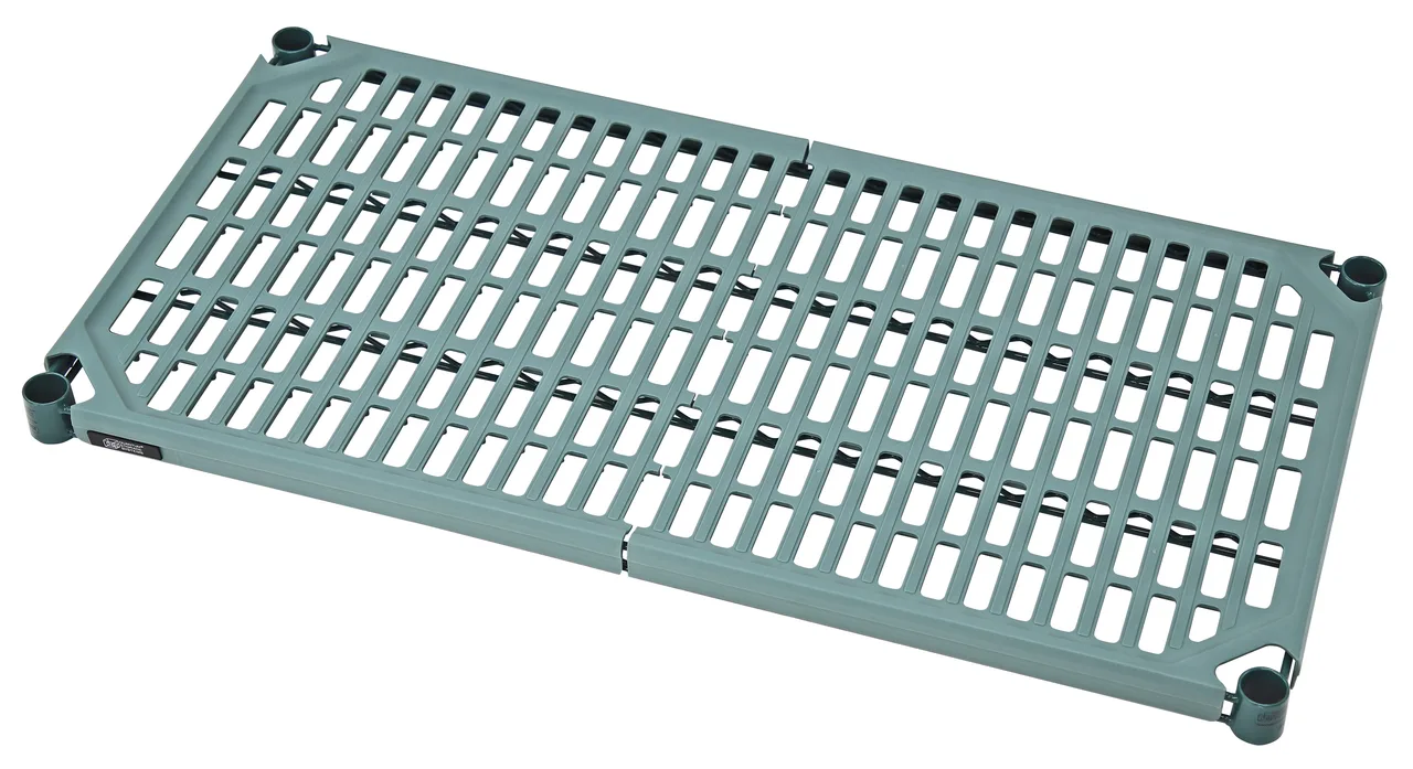 Quantum 1424WPM Polymer Shelf Mat, 24"W x 14"D, Green Epoxy Antimicrobial Finish, NSF, Dishwasher Safe