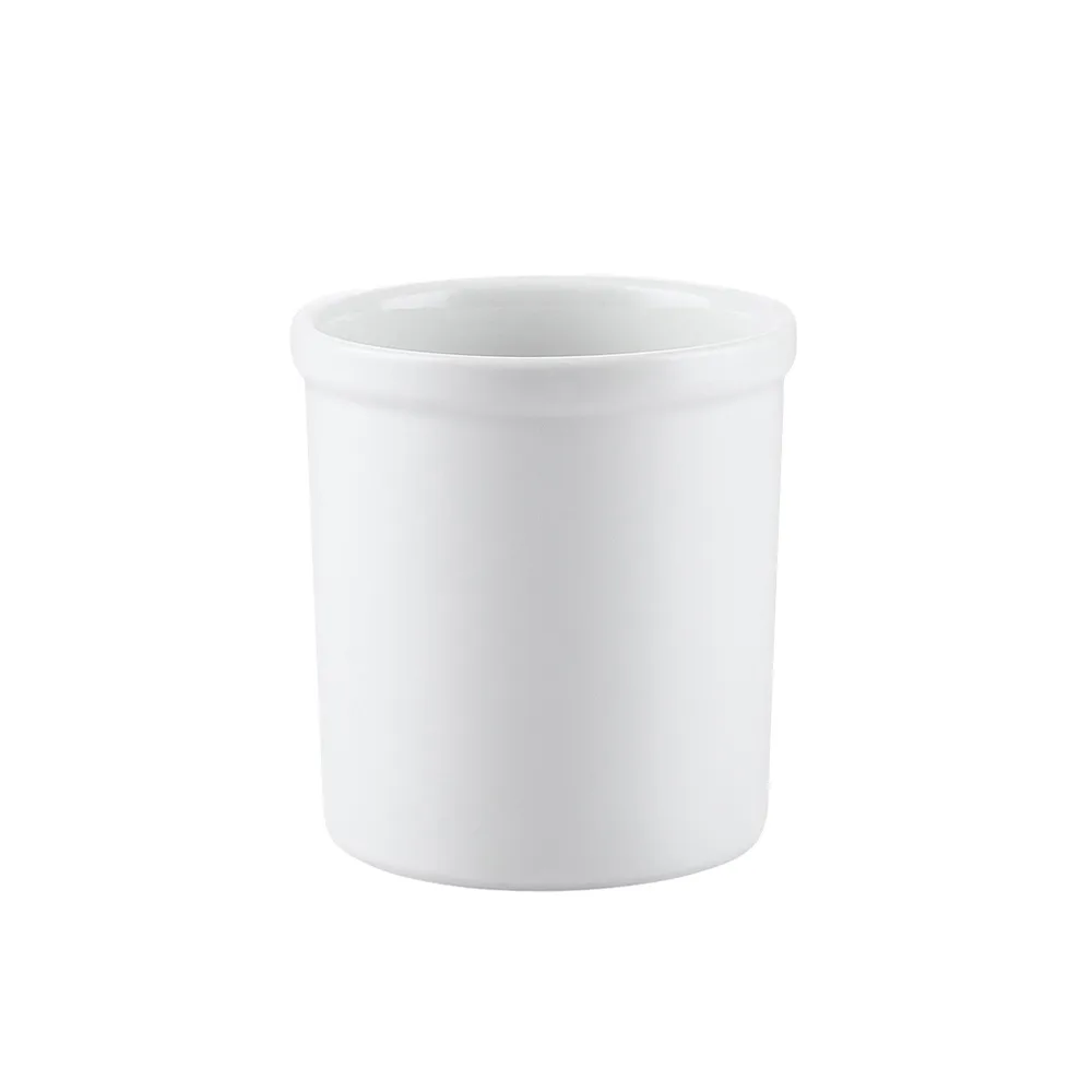 CAC China JAR-38 Super White Porcelain Salad Crock, 32 oz, 4-3/4" dia. x 5"H