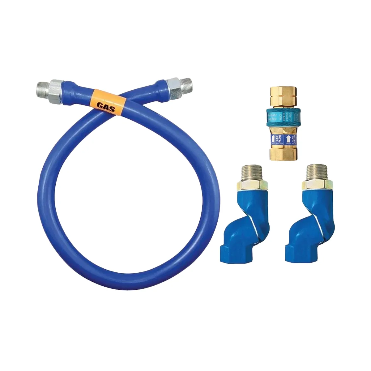 Dormont 16100BPQ2S48BX SnapFast 48" Gas Connector Kit w/ Double Swivel MAX, 1" Dia., in Box