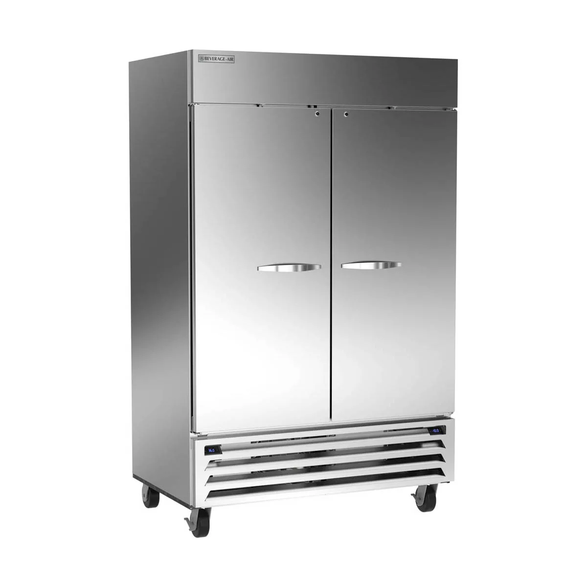 Beverage Air HBRF49HC-1-A 52" 2-Sections Reach-In Refrigerator Freezer Combo w/ 2 Solid Doors