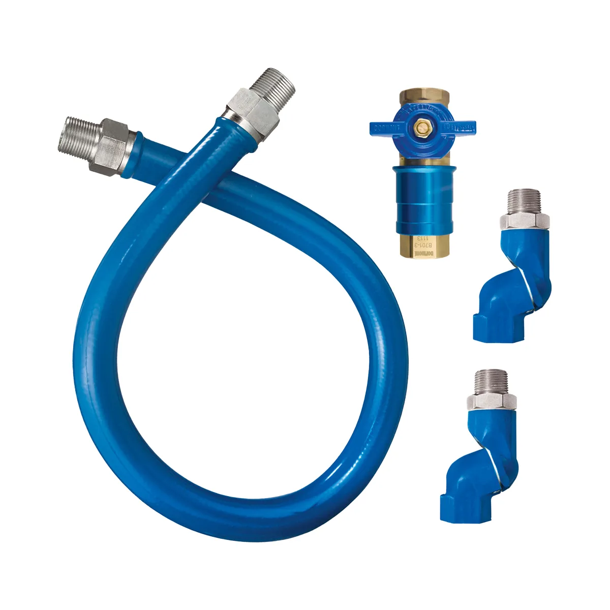 Dormont 1675BPCF2S48 Safety Quik 48" Gas Connector Kit w/ Double Swivel MAX, 3/4" Diameter