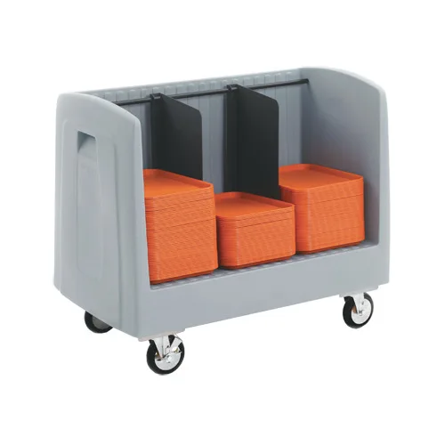Metro SSD16 Blue Polymer Dish & Tray Cart, 38-15/16" x 31-7/8" x 20", 60 Dishes, NSF, Microban