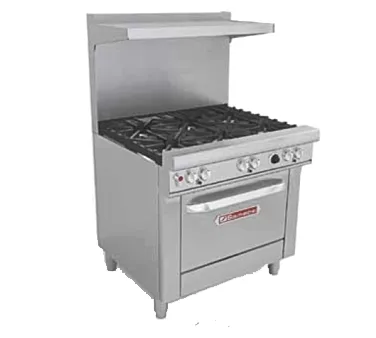 Southbend 4364D-2GR 36"Gas Restaurant Range w/ (2) Open Burners, 24" Griddle, (1) Standard Oven, 159.000 BTU