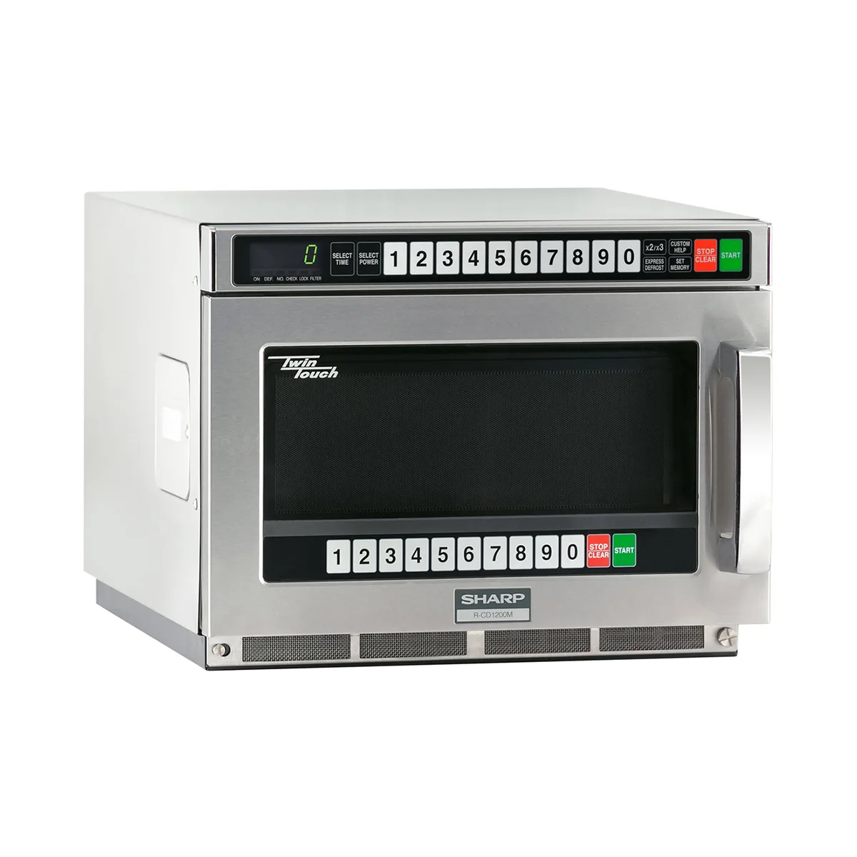 Sharp R-CD1200M 1200W TwinTouch™ Commercial Microwave Oven, 0.75 Cu. Ft., Stainless Steel, 120V