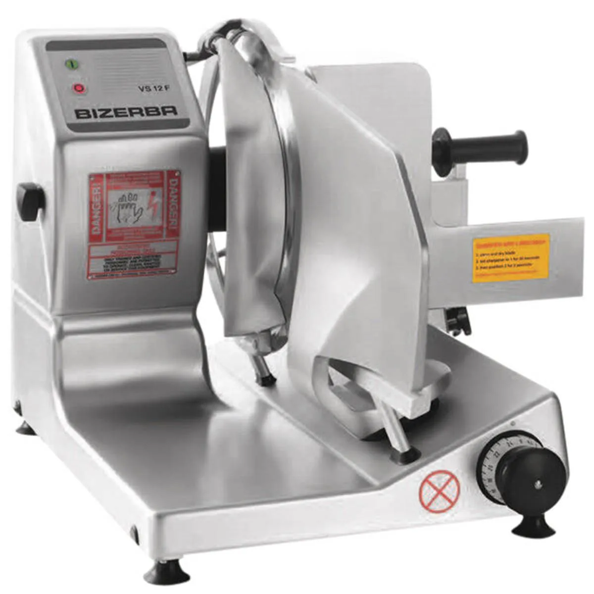 Bizerba 350M-VS12F-PROSCIUTTO 13 13/16" Vertical Feed Manual Prosciutto Slicer - 1/2 HP, 120V