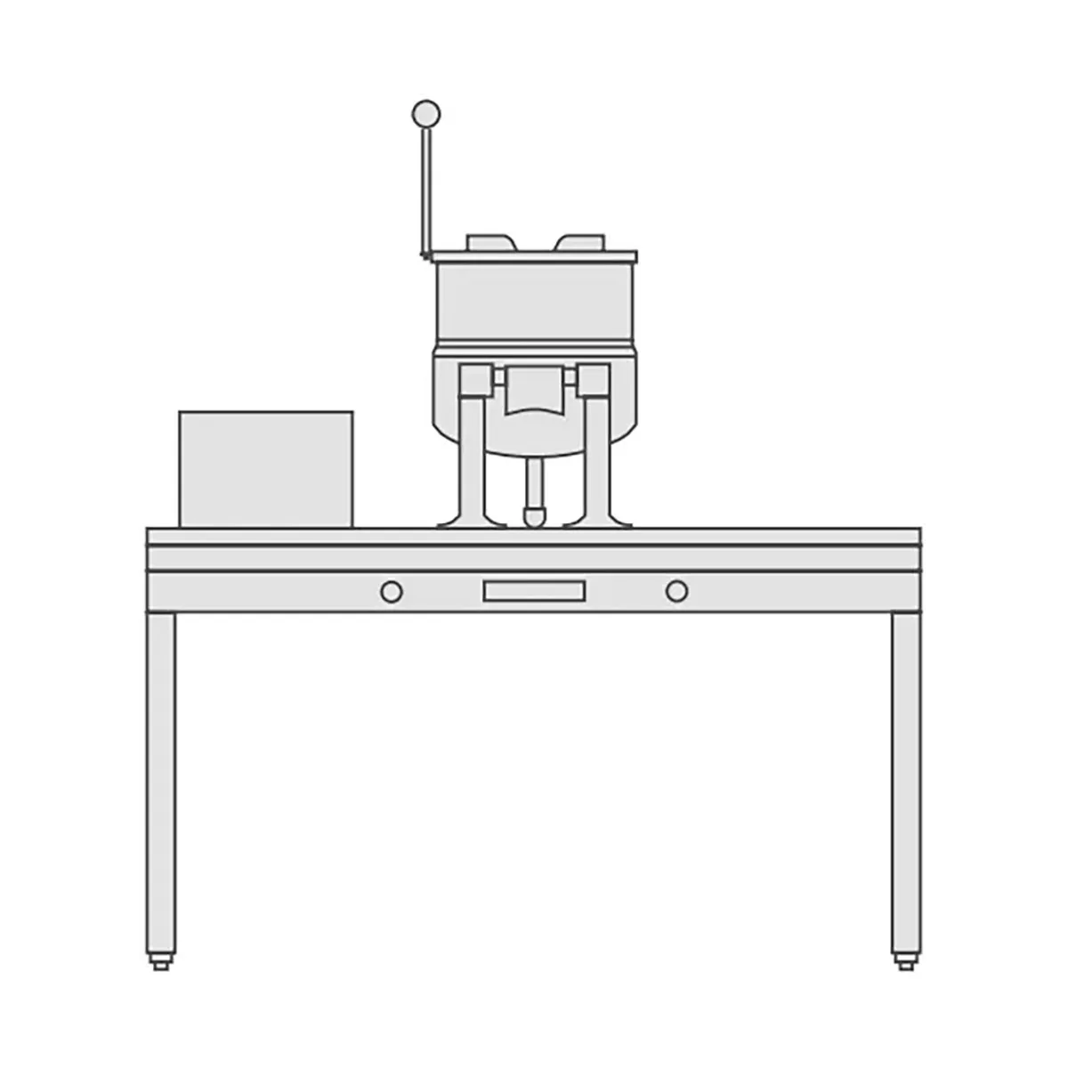 Groen 159278 12 Gallon Floor Tilting 2/3 Steam Jacketed Direct Steam Kettle w/ 30" Wide Stand